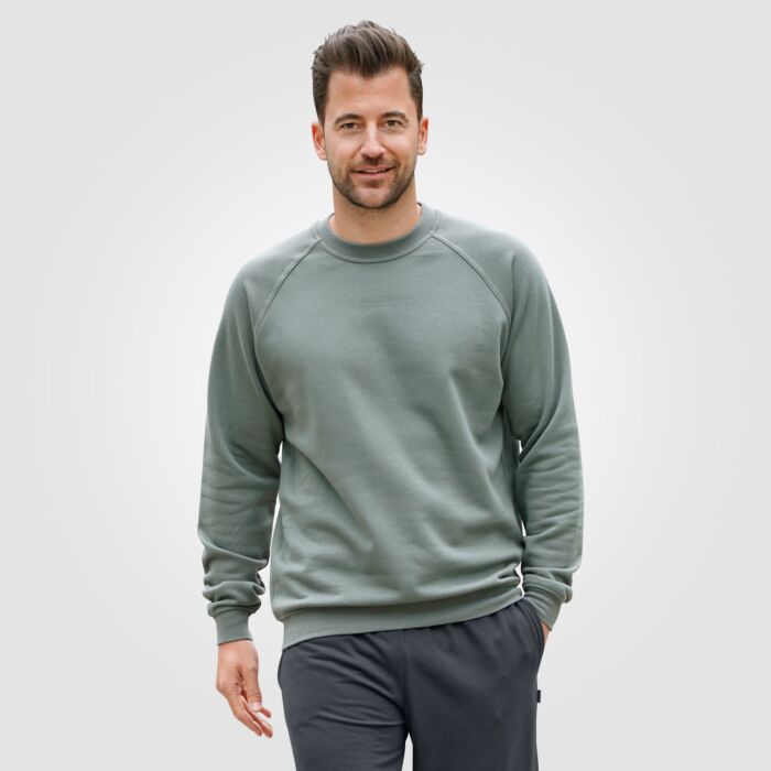 Unisex-Sweatshirt mit Bündchen, innen geraut
