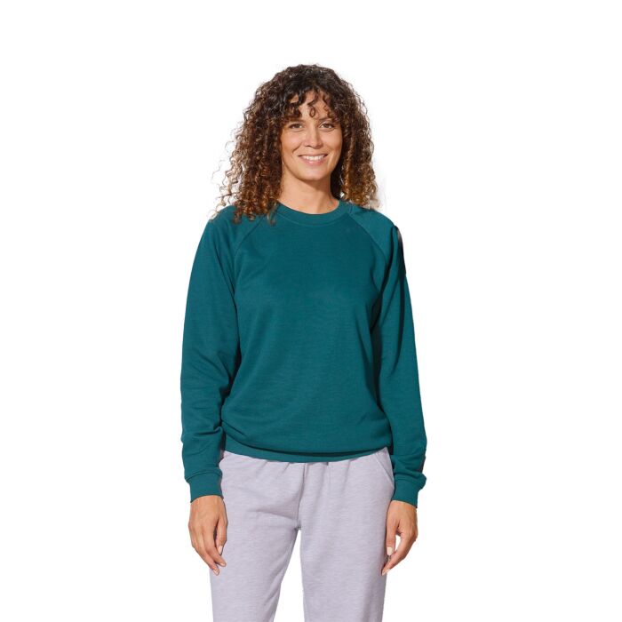 Unisex-Sweatshirt mit Bündchen, innen geraut