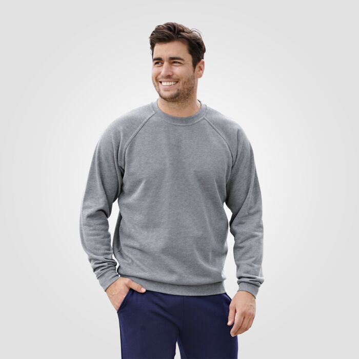 Unisex-Sweatshirt mit Bündchen, innen geraut