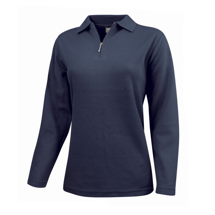 BEVERLY Sweat-Shirt, Polo-Kragen, Reissverschluss