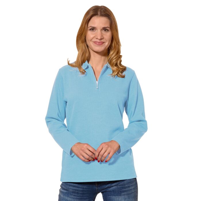 BEVERLY Sweat-Shirt, Polo-Kragen, Reissverschluss