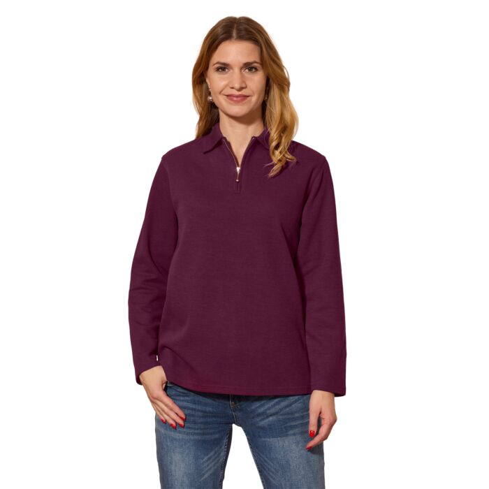BEVERLY Sweat-Shirt, Polo-Kragen, Reissverschluss
