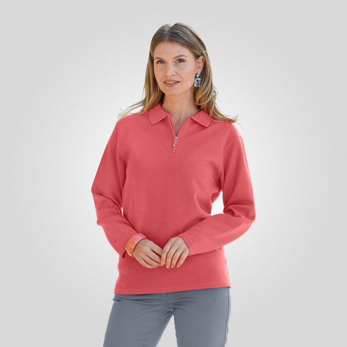 BEVERLY Sweat-Shirt, Polo-Kragen, Reissverschluss