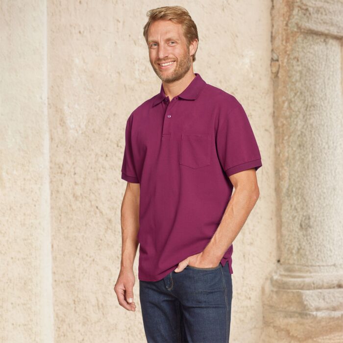 Polo-Shirt im Piqué-Stil mit Brusttasche
