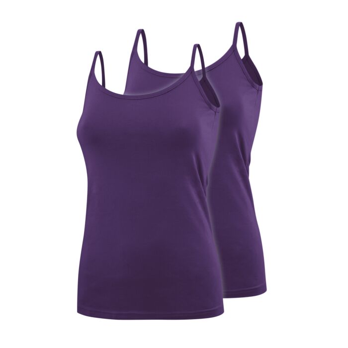 Top Artime à fines bretelles, en lot de 2 , violet