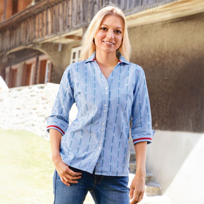 Blouse traditionnelle à manches 3/4