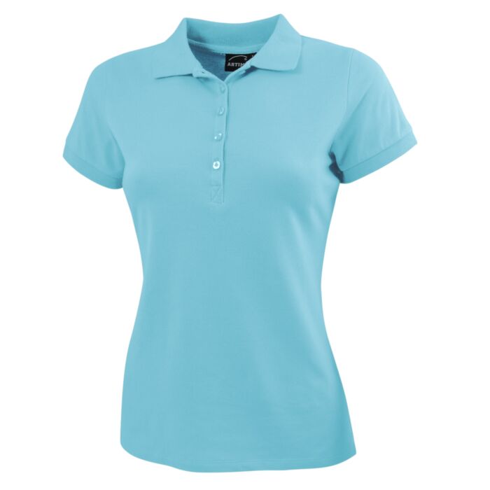 Polo en piqué pour dames, légèrement cintré