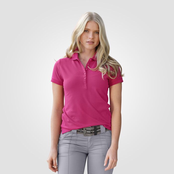 Polo en piqué pour dames, légèrement cintré