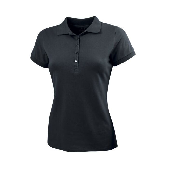 Artime Polo en piqué pour dames, légèrement cintré , noir