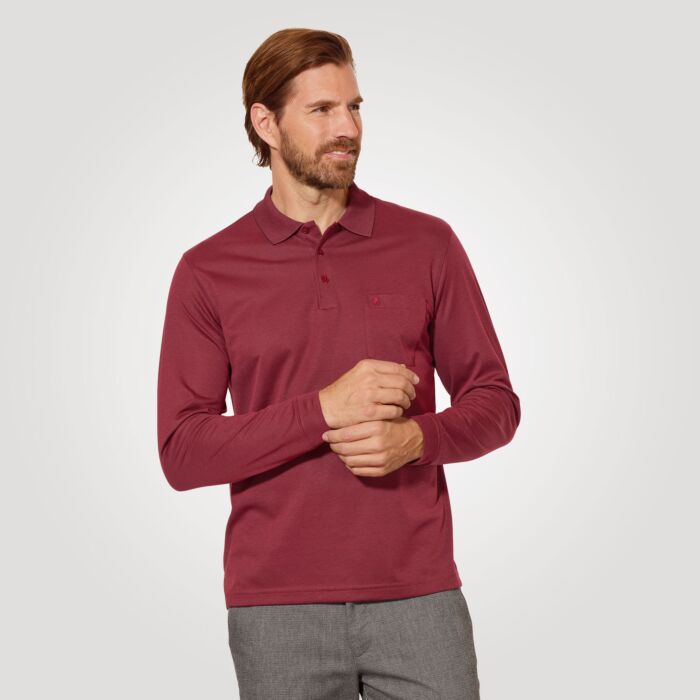 Ragman polo homme manches longues