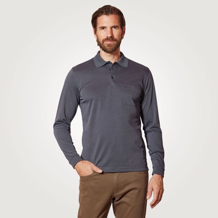 Ragman polo homme manches longues