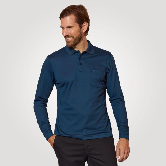 Ragman polo homme manches longues