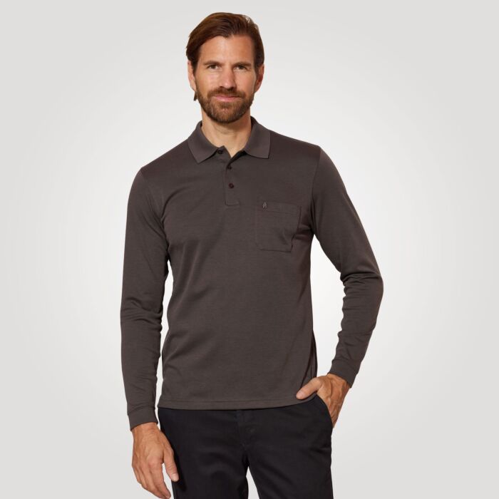 Ragman polo homme manches longues