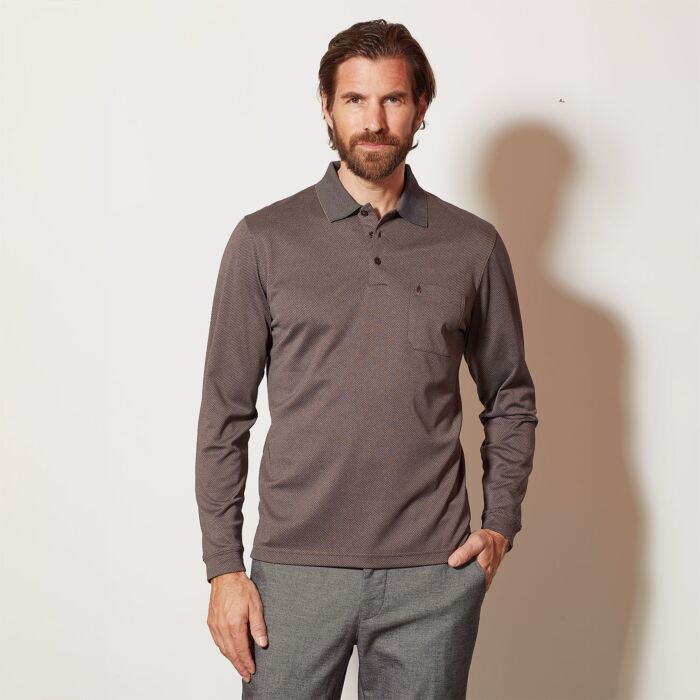 Ragman polo à manches longues «Classic Fit»