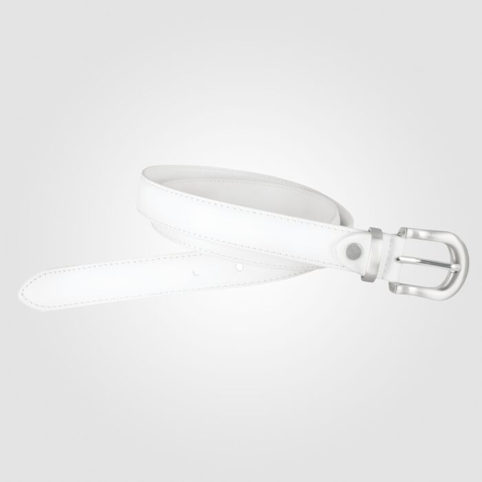 Damengürtel schmal mit runder Schnalle