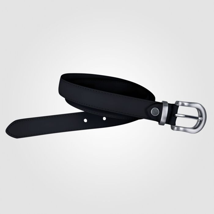 Damengürtel schmal mit runder Schnalle