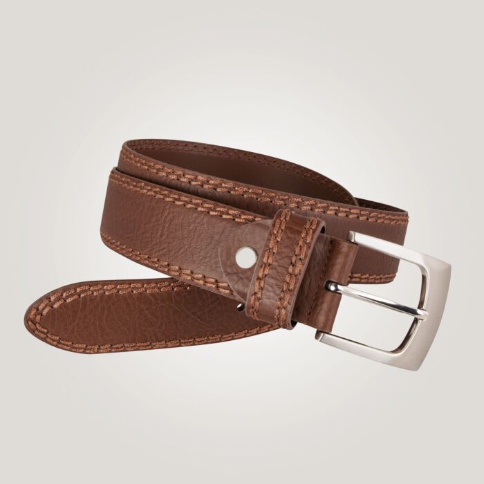 Ledergürtel mit Kontrastnaht