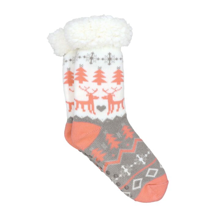 Chaussettes chaudes avec motif de cerf