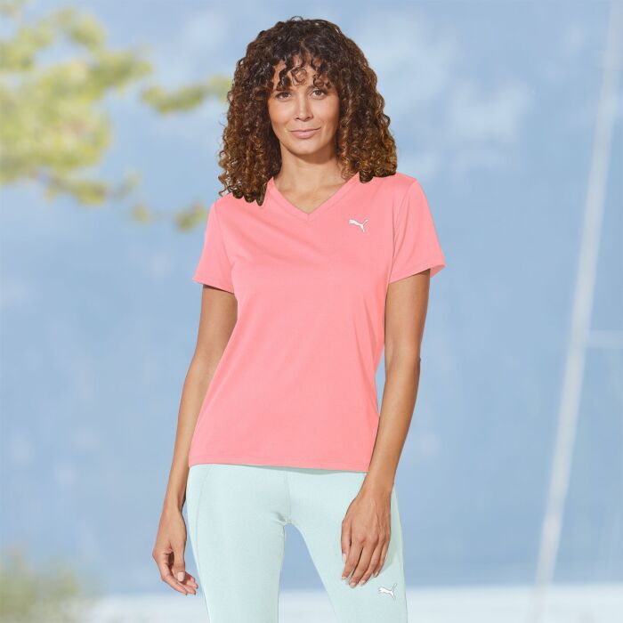 Puma Damen T-Shirt «Essential», V-Ausschnitt