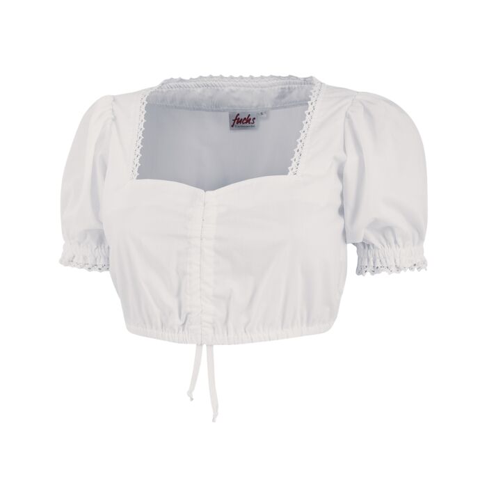 Blouse Dirndl blanche, manches courtes main product photo