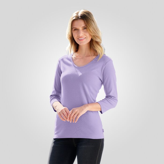 Ripp V-Neck Shirt, 3/4 Arm