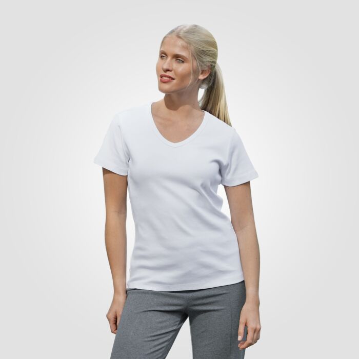 Damen V-Neck T-Shirt, klassisches Design