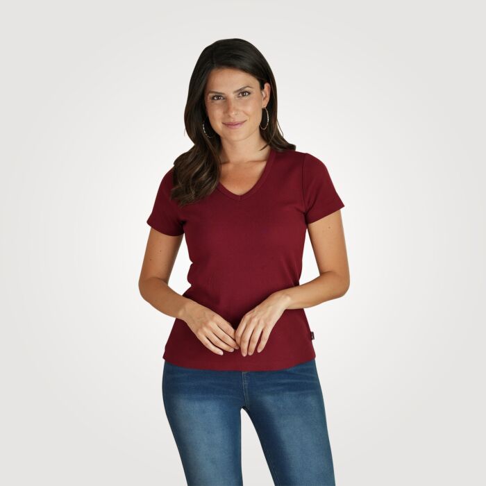 Damen V-Neck T-Shirt, klassisches Design