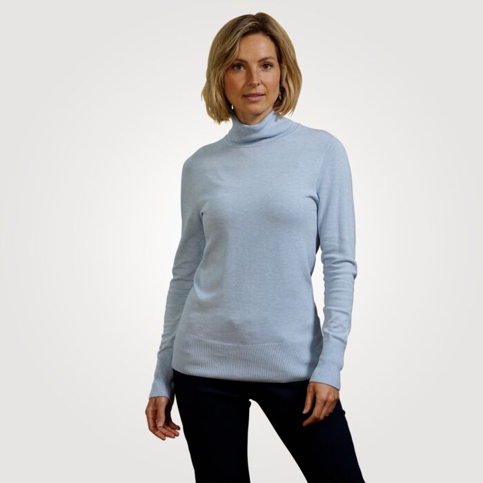 Pull-over à col roulé classique pour femme
