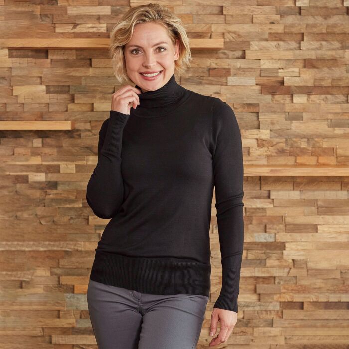 Pull-over à col roulé classique pour femme