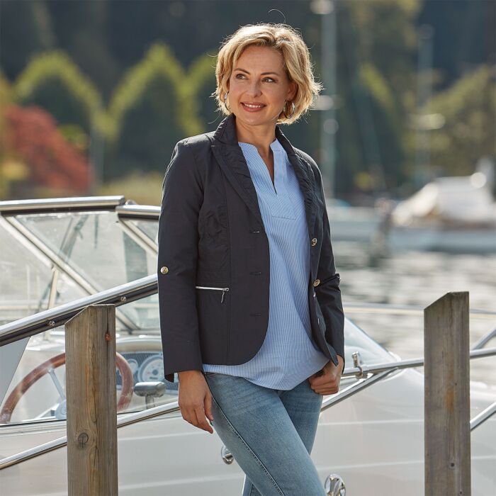 Damen Blazer mit Reissverschlusstaschen