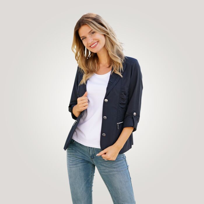 Damen Blazer mit Reissverschlusstaschen