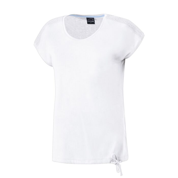 T-shirt basique, épaules oversize, cordon à nouer main product photo
