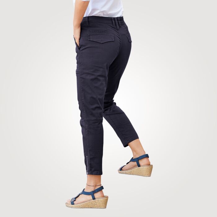 Pantalon stretch pour dames, avec fausses poches