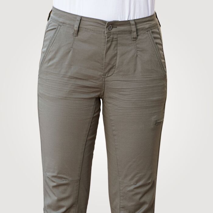 Pantalon stretch pour dames, avec fausses poches