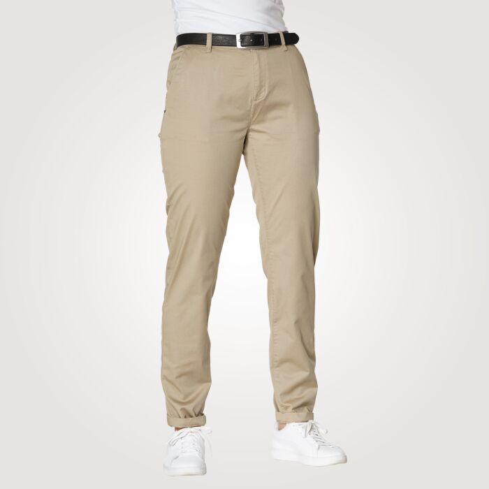 Pantalon chino stretch basique «Alison», hauteur de taille confortable