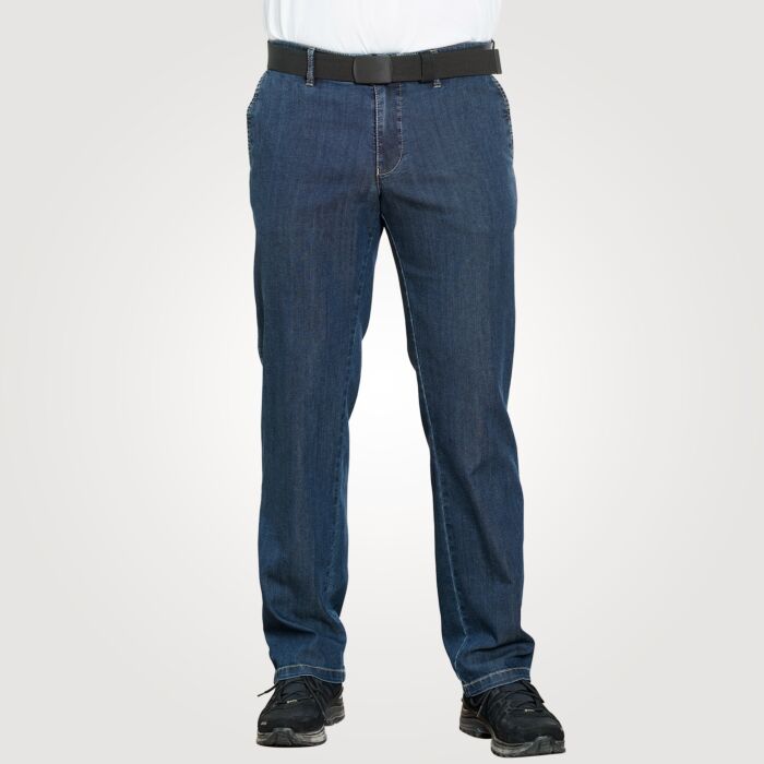Stretch-Chino-Jeans mit bequemem Dehnbund, formstabil