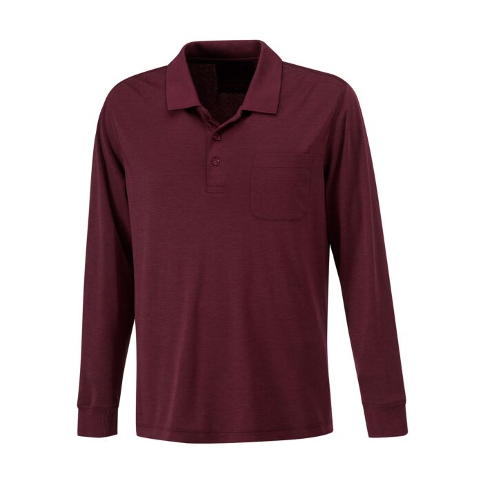 Polo à manches longues pour homme, boutonné