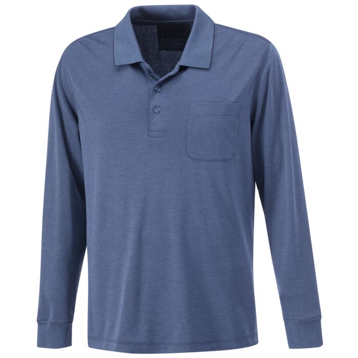 Polo à manches longues pour homme, boutonné