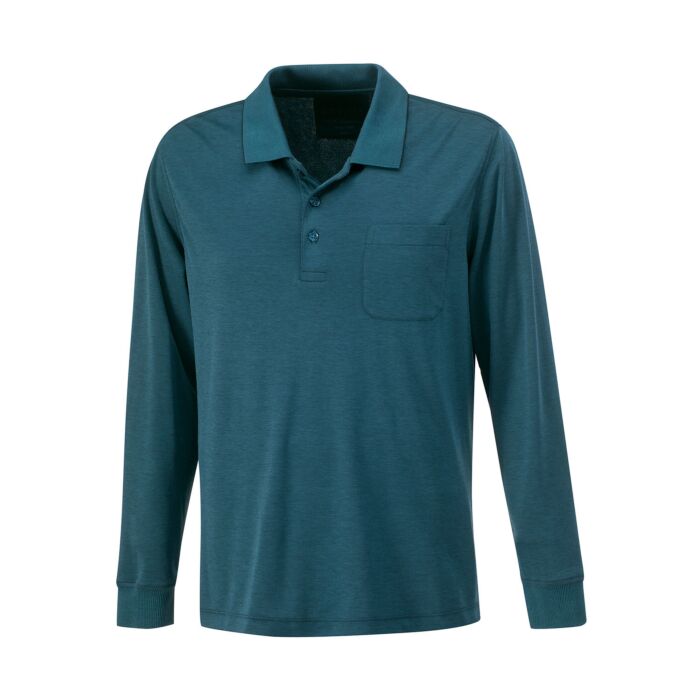 Polo à manches longues pour homme, boutonné