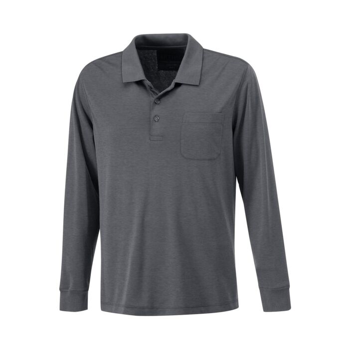 Polo à manches longues pour homme, boutonné