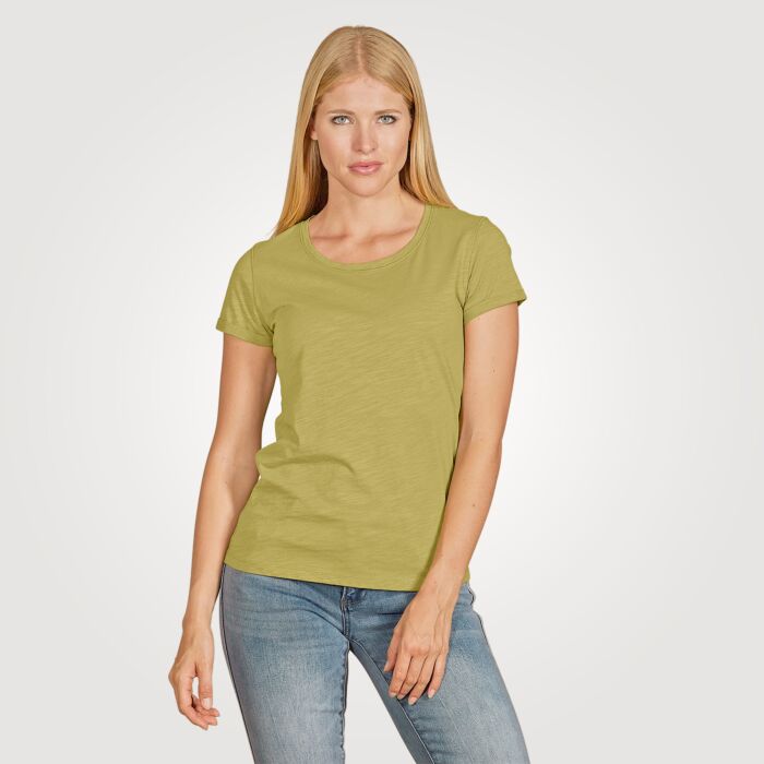 Damen T-Shirt in Flammgarn-Optik