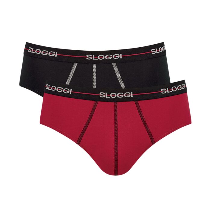 Sloggi Slip homme midi «Start», Duo-Pack, élastique