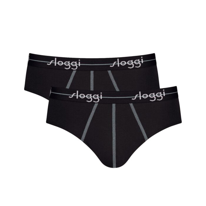 Sloggi Slip homme midi «Start», Duo-Pack, élastique