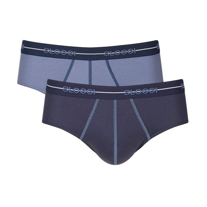 Sloggi Slip homme midi «Start», Duo-Pack, élastique