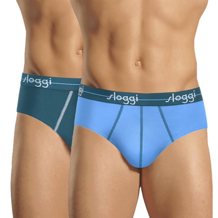 Sloggi Slip homme midi «Start», Duo-Pack, élastique