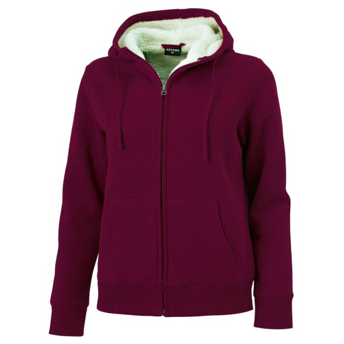 Sweatjacke mit Teddy-Futter, Kapuze und Känguru-Taschen main product photo
