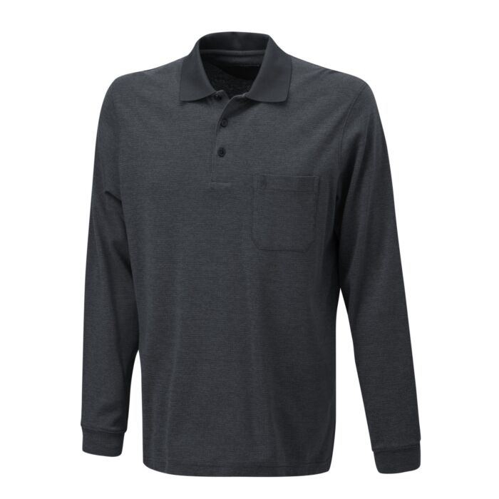 Polo à manches longues Carbon Stripe chiné de Ragman