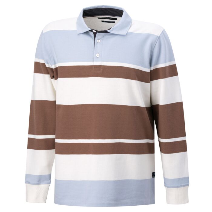 Herren Langarm Poloshirt mit Knopfleiste