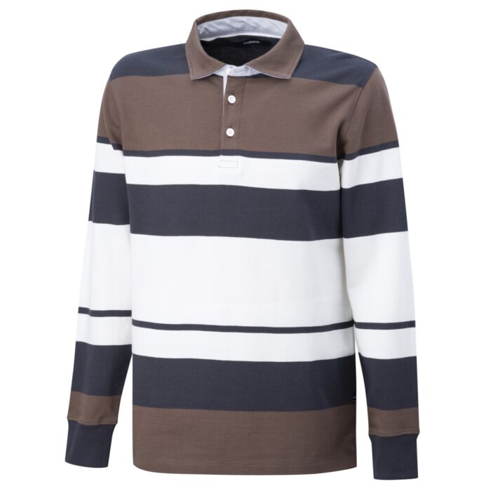 Herren Langarm Poloshirt mit Knopfleiste