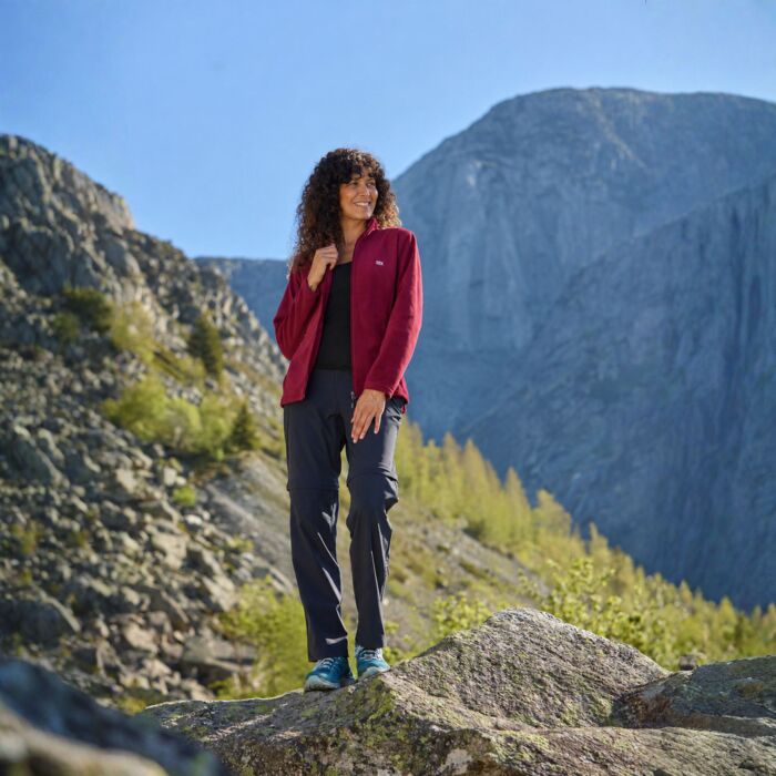 Damen-Fleecejacke mit Stehkragen, 100% Micro Polarfleece
